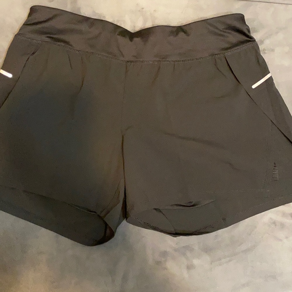Black Avia athletic shorts with side vents
